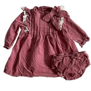 Bonnie Baby Corduroy Float Dress with Trousers Size 12 Months Girls 2-piece